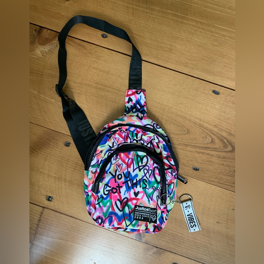 Justice Sport Mini Sling bag with Key Chain